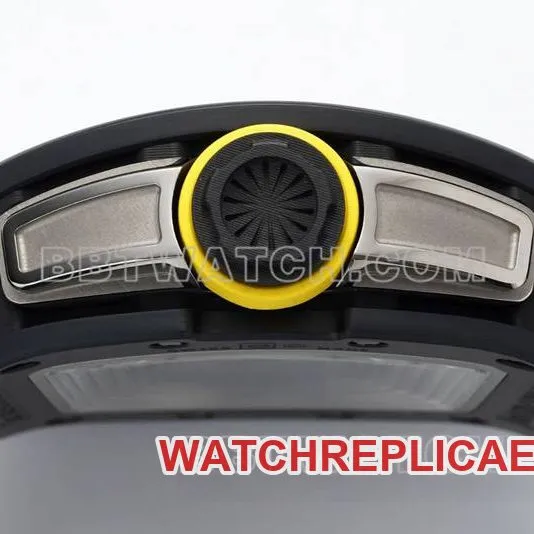 Richard Milletop-tier watch R factory hollow plate black rubber model RM061front live photo
