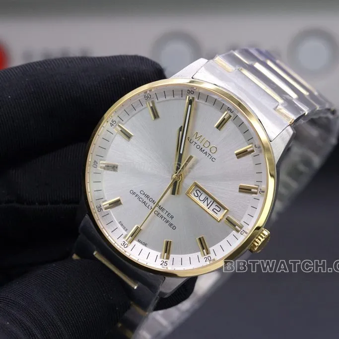 TW Mido top-tier helmsman series gold double calendar men's mechanical watch