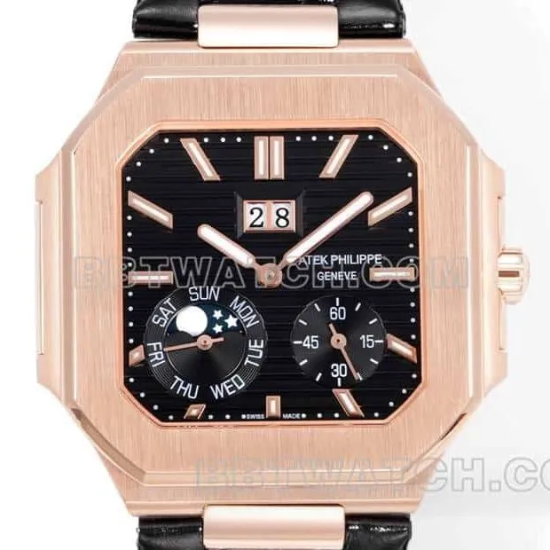 3K FactoryPatek PhilippeCUBITUS1:1super cloneblack dialrose gold5822caseback live photo