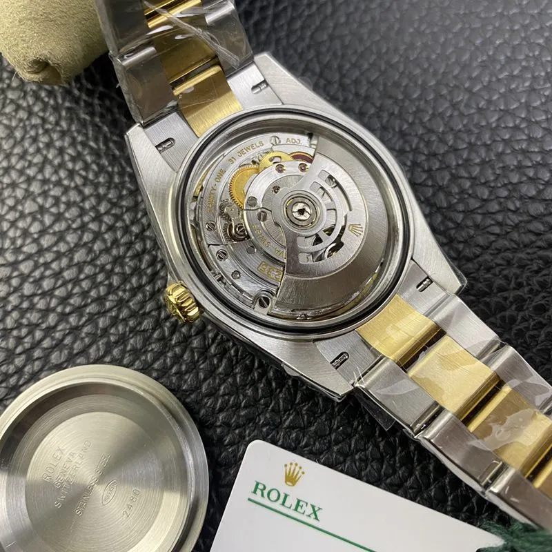 Rolex watch gold Datejust41MM gold plate new six-digit small crown watch front view
