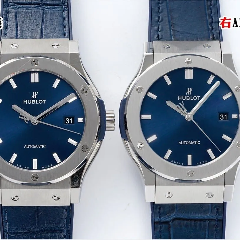 APS factory Hublottop-tier watch classic fusion blue dial542.NX true and false comparison evaluation appearance live photos