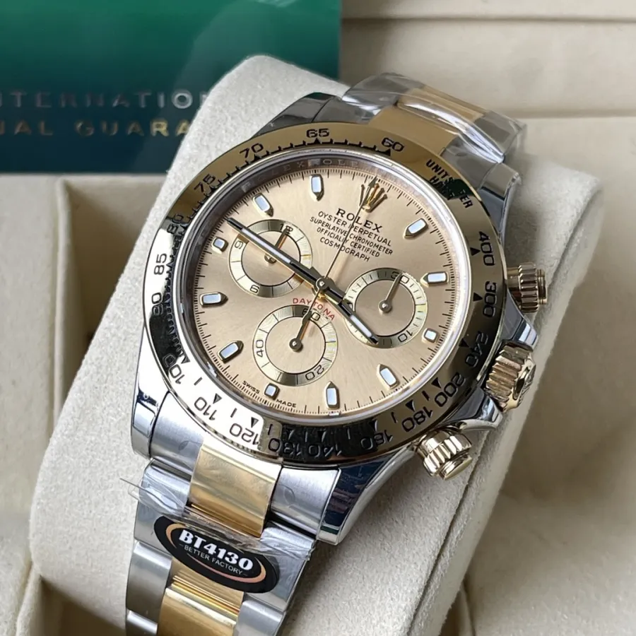 BT factory Rolex men's Daytona1:1super watch gold panda plate steel bracelet model m116503-0003braceletlive photos