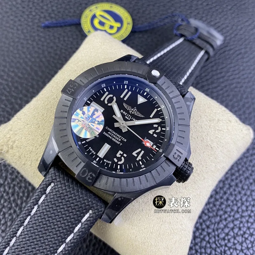 GF FactoryBreitling Avengers watch men's black dialleather strap model pictures and prices clasplive photos