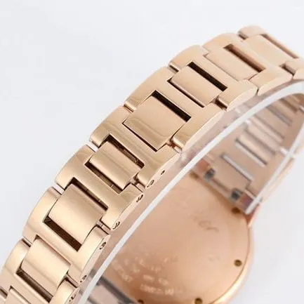 V6 factory Cartiertop-tier watch automatic movementsteel bracelet blue balloon series women's white dial watch back cover picture
