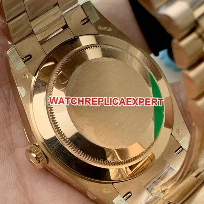 collectible watch PPM factory white dial roman numeral RolexDay-Daterose gold mechanical front live photo