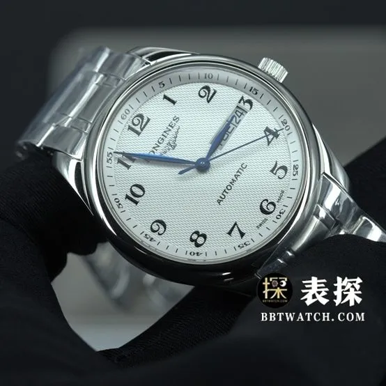 KL factory Longines famous craftsman top-tier high-quality watch picture and price white dial blue needle steel bracelet model front live photo