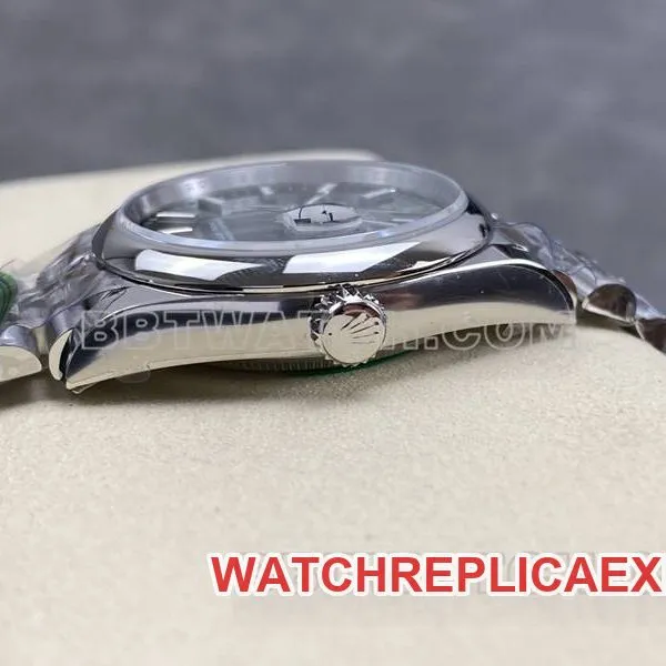 Rolextop-tier watch ARF FactoryDatejustgreen dial aperture 36mmsteel bracelet front live photo