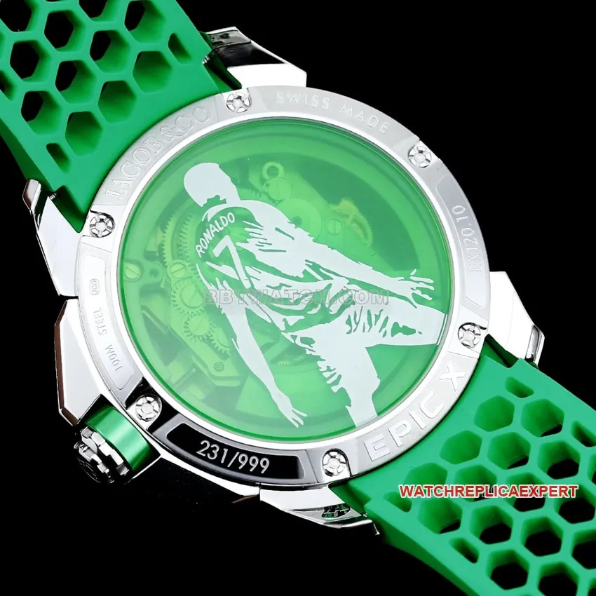 TW factory Czech Leopard top-tier 1:1super cloneC Ronaldo CR7 jointly customized green rubber style braceletlive photos