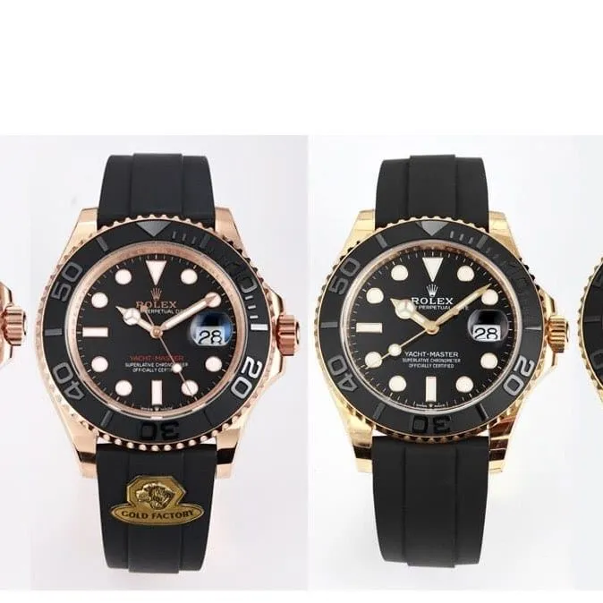 Gold factory Rolextop-tier watch Yacht-Master 226658 genuine and fake comparison evaluation appearance live photos