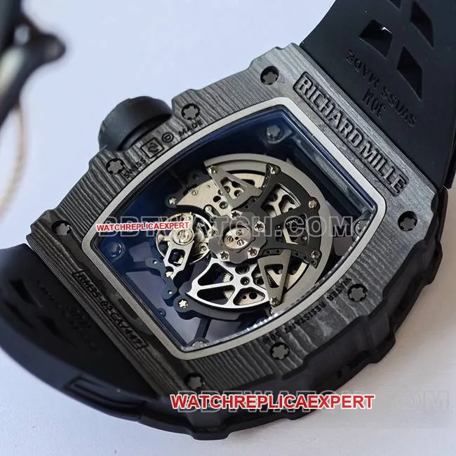 collectible watch RM35-02 UMI factory Richard Mille black shell black belt front live photo