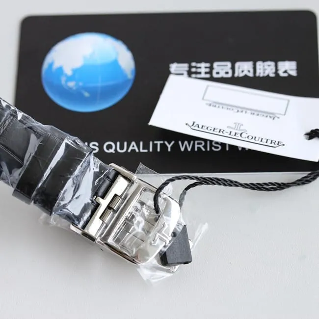 TW factory Jaeger-LeCoultre perpetual calendar men's black dial black belt fully automatic movement master series leather straptop-tier watch detail shots