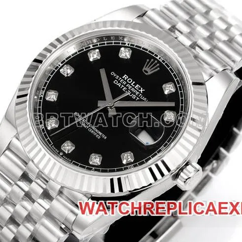 1:1replica watch log JF factory Rolexblack dial3235 mechanical 41mm front live photo