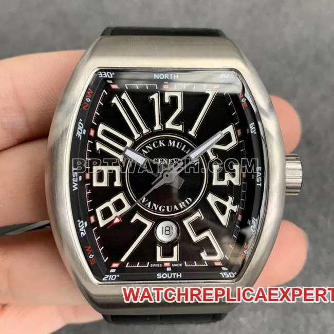Frank Muller ABF factory 1:1replica watch V45black dial leather braceletcaseback live photo