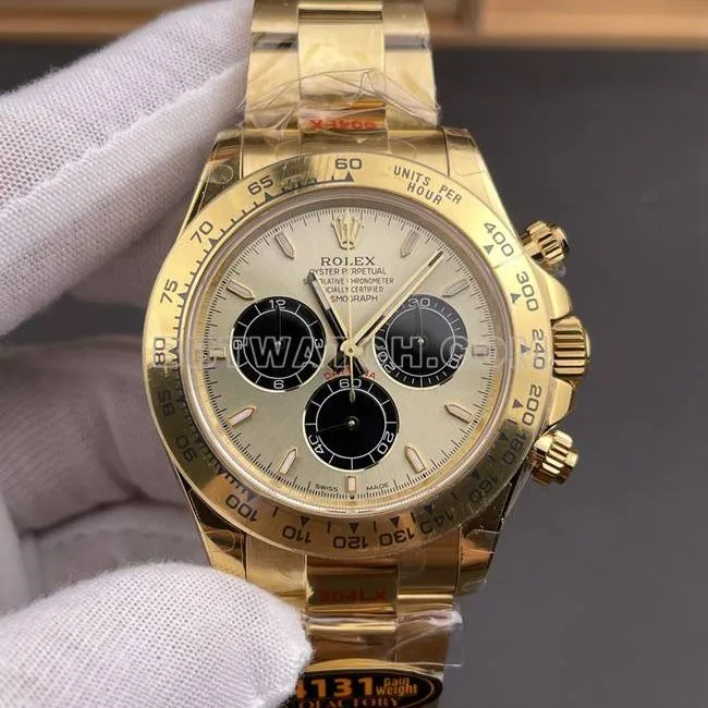 collectible watch QF factory DaytonaRolex gold plate yellow gold4131front live photo