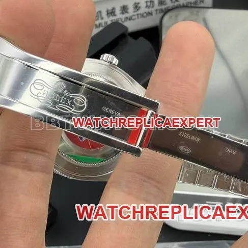 collectible watch ERF factory log Rolexblack dial3235 mechanical caseback live photo