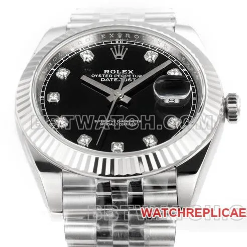 1:1replica watch log JF factory Rolexblack dial3235 mechanical 41mm front live photo