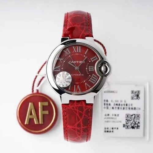 AF FactoryCartiertop-tier blue balloon ladies' watch33dial fully automatic movement watch back cover picture