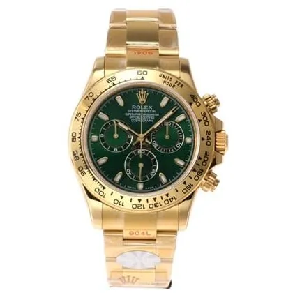 top-tier replicaRolex men's green dial gold belt popular model Cosmograph Daytona mechanical watch clasp picture