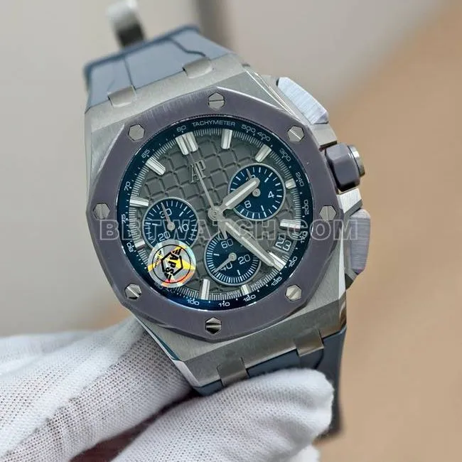 Audemars Piguettop-tier watch APS factory Royal Oak offshore gray plate mechanical rubber model 26420front live photo