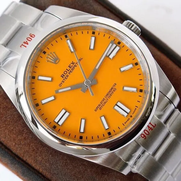 GS factory Rolextop-tier watch Oyster Perpetual Pokémon 41mm yellow plate front view