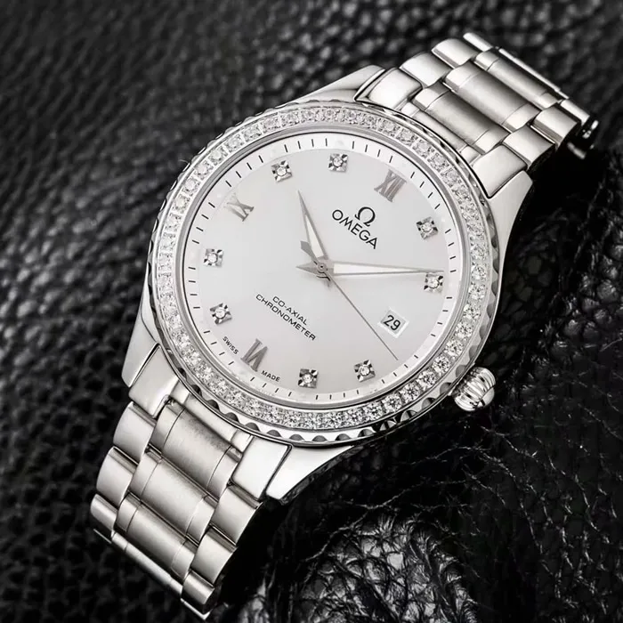 Side view of hot new Omega men’s and women’s watches