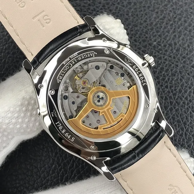 GF FactoryJaeger-LeCoultretop-tier watch moon phase master series formal men's black dial black belt automatic movement watch leather strap picture