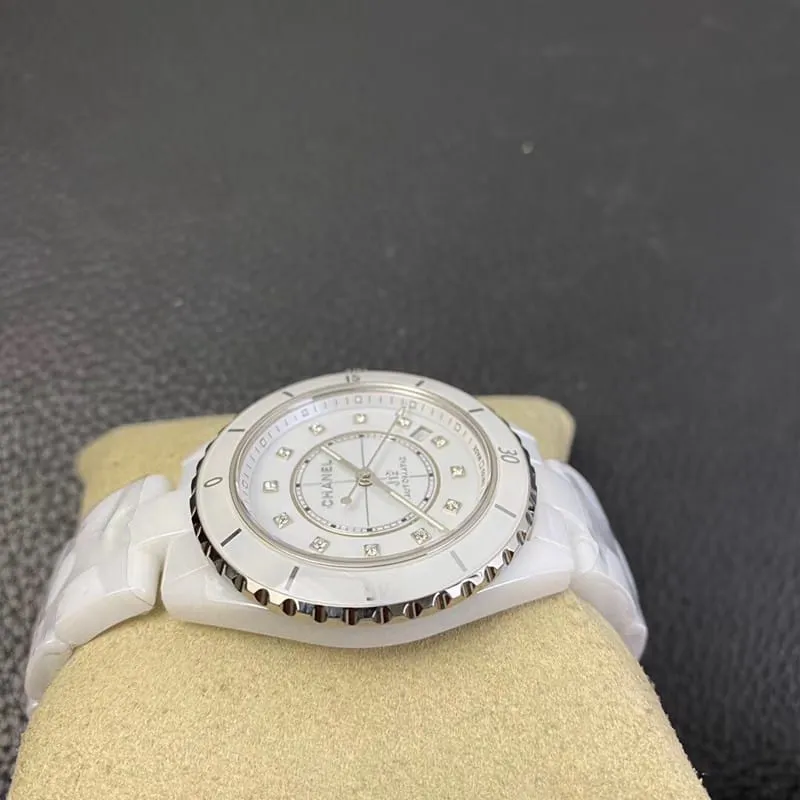 BV factory chanel j12 hand watch white ceramic 20th anniversary new original movement buckle figure