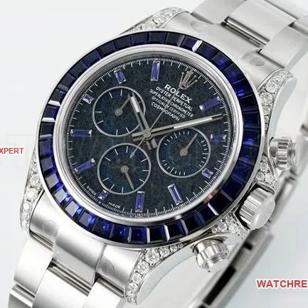 watch RolexPPM factory Daytonablue dial Moissanite diamond bezelfront live photo