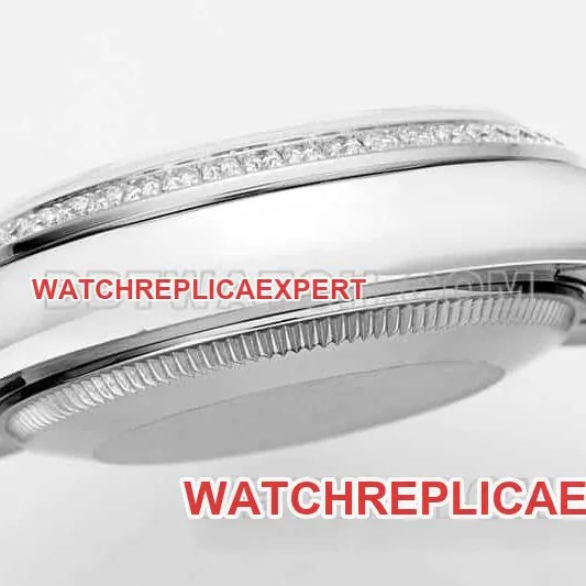 ARF FactoryRolex log top-tier replicablue dialdiamond bezel Roman numerals 31mm three-lattice chain link 278384front live photo