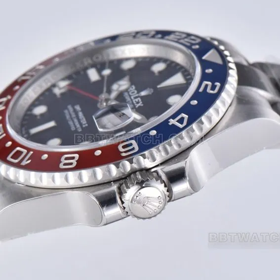 Factory C RolexGMT-Master1:1super cloneblue dialPepsi bezelm126719blro-0003front live photo