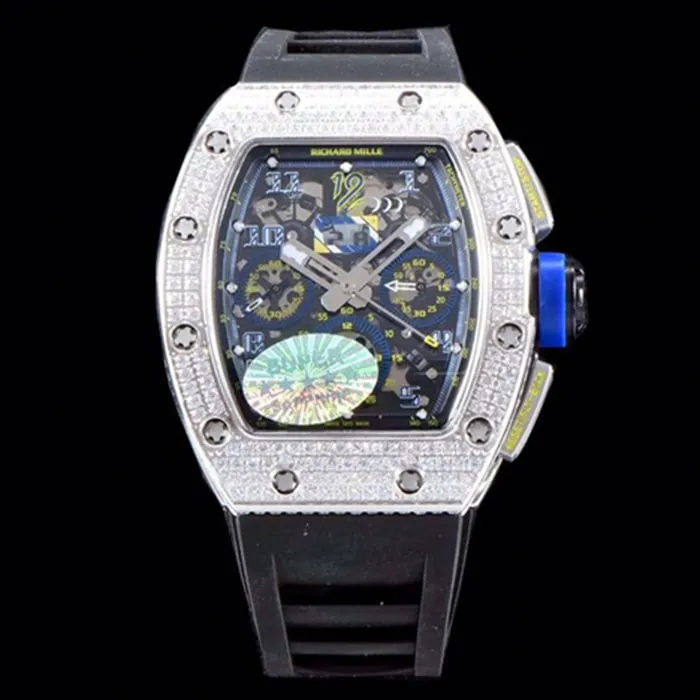 top-tier watch Richard Mille men's blue dial watch front view
