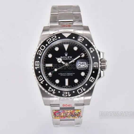 Factory C RolexGMT-Mastertop-tier 1:1high-quality green needle 116710LN-0001front live photo