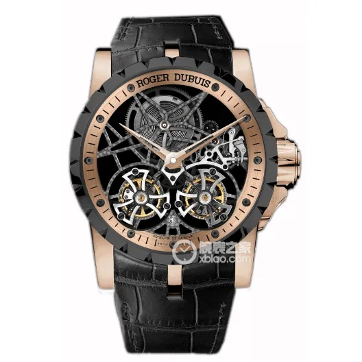 YS King Roger Dubuis watch rose gold hollow double flying tourbillonRDDBEX0283
