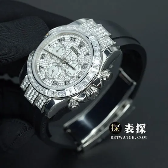 DaytonaRolex1:1replica watch diamond disc rubber model 116599 tbr overall live photos