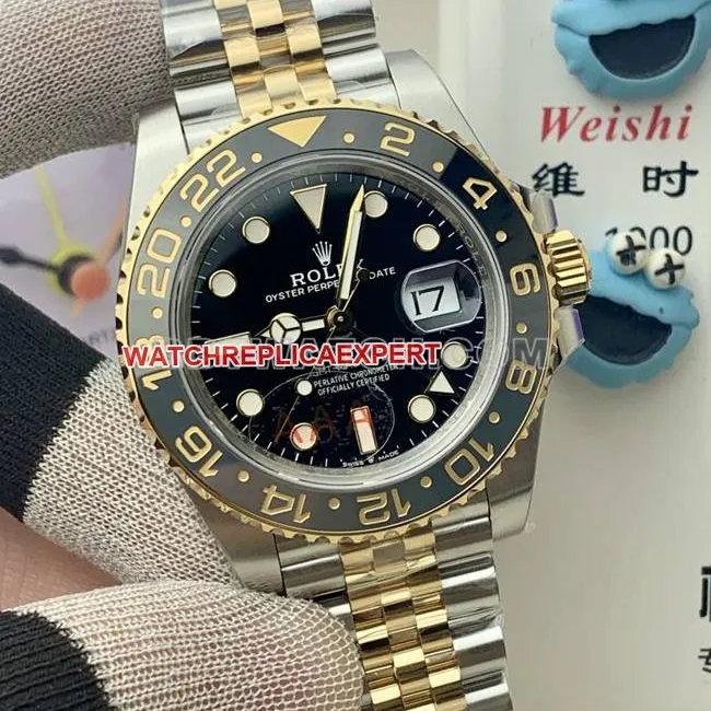 1:1replica watch GMT-MasterVS FactoryRolex gold preserved egg ring 3285 mechanical front live photo