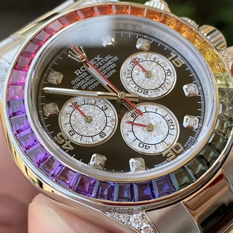 Rolex Rainbow Men's steel strap wristwatch