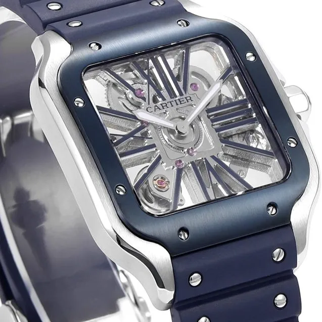 Cartier Santos WHSA0026 skeletonized