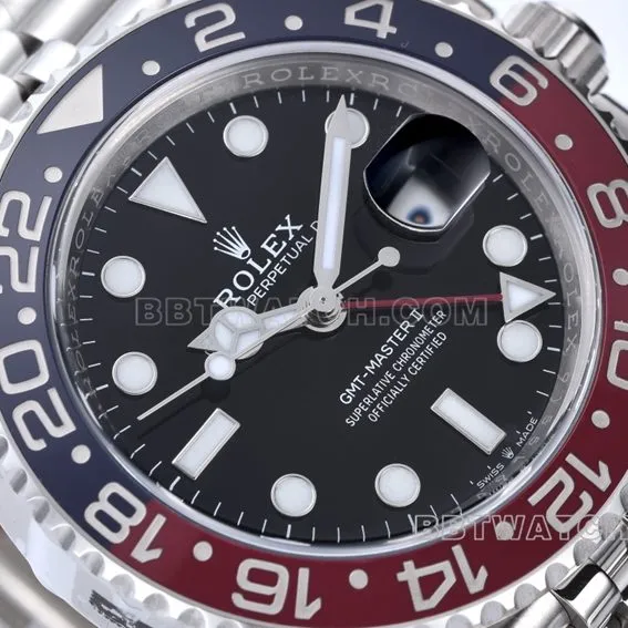 Factory C RolexGMT-Mastertop-tier 1:1high-quality replicaPepsi bezelm126710blro-0001front live photo