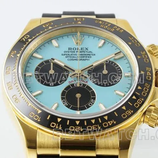 APS factory RolexDaytona1:1super cloneblue dialyellow gold shell rubber model 126518braceletlive photos