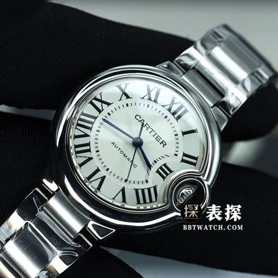 Cartier blue balloon watch women's 33mm white dial blue needle steel bracelet model pictures and prices front live photo
