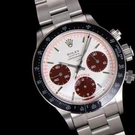 top-tier watch Rolex retro manual chronograph movement series white dial men's watch front view