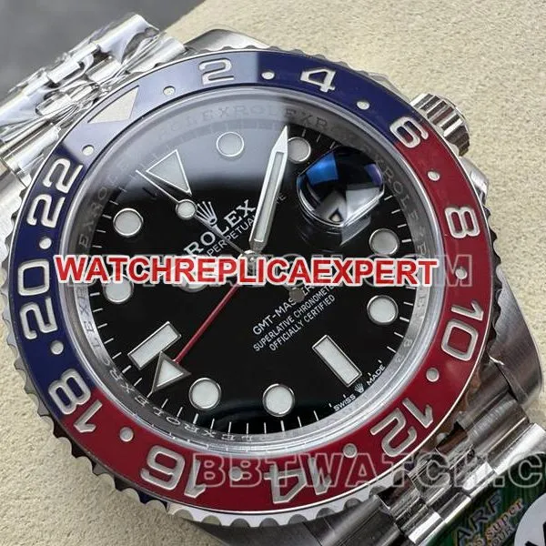 Rolex1:1replica watchARF FactoryGMT-MasterGMTPepsi bezel3285movementfront live photo