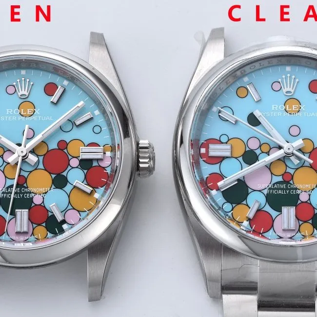 C Factory Log Bubble Face Real vs Fake Review Rolex Top Watch Buckle Comparison Chart