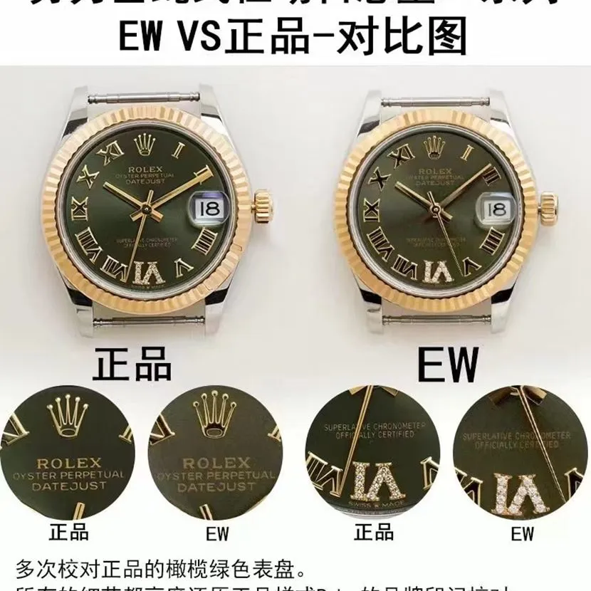 EW Rolex Top collectible watches Oyster Perpetual Logo 31mm Real and Fake Comparison Review