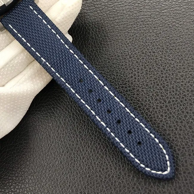 top-tier replicaBreitlinghigh-quality men's blue dial nylon strap Avengers chronograph fully automatic movement watch movement picture