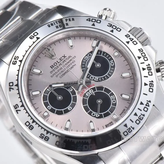 Factory C Rolex Daytona1:1super silver gray plate steel bracelet model m116509-0072front live photo