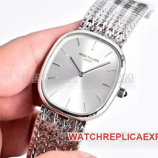 watch Patek PhilippeGOLDEN ELLIPSEsilver dial5738front live photo