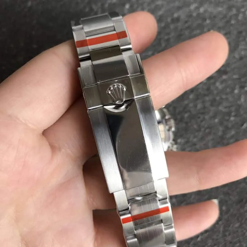 Rolextop-tierhigh-quality watch white gold Daytona series meteorite men's mechanical steel bracelet watch back cover picture
