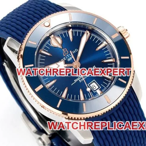 collectible watch BreitlingBLS factory super ocean culture blue dial rubber braceletfront live photo