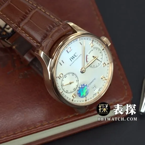 ZF FactoryIWC Portugal top-tier 1:1super watch men's rose gold white leather strap model pictures and prices overall live photos